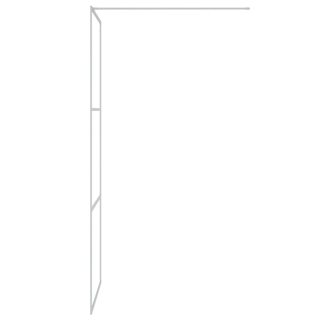 ezüstszínű átlátszó ESG üveg zuhanyfal 80 x 195 cm