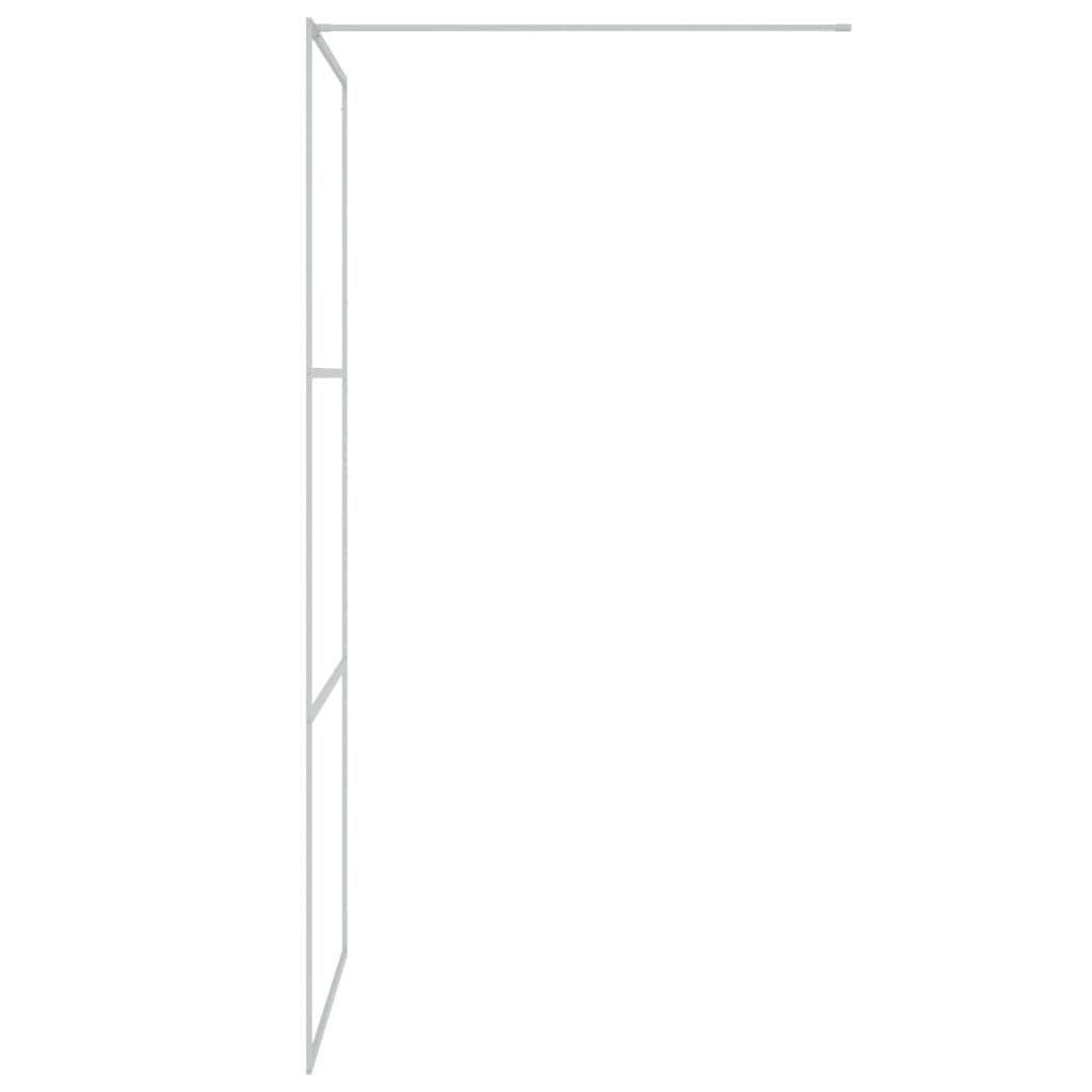 ezüstszínű átlátszó ESG üveg zuhanyfal 90 x 195 cm