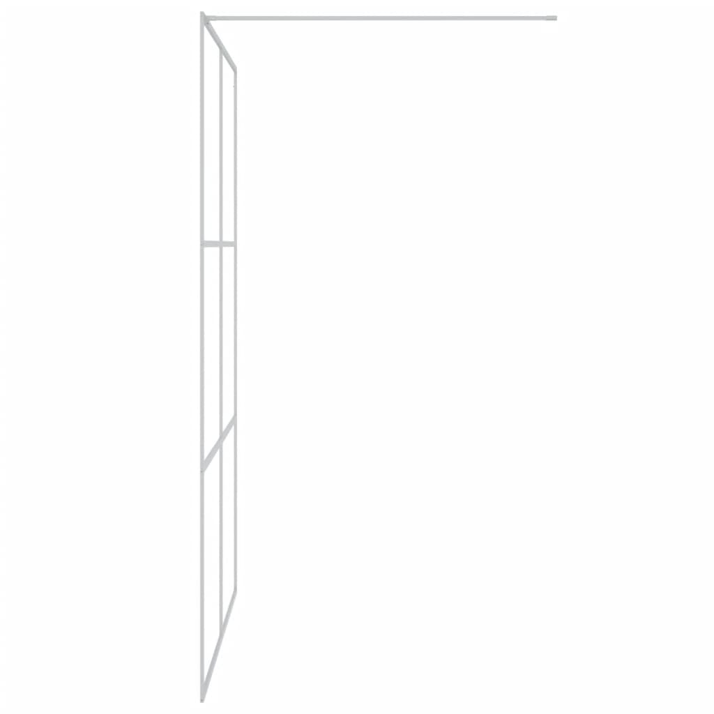 ezüstszínű átlátszó ESG üveg zuhanyfal 140x195 cm