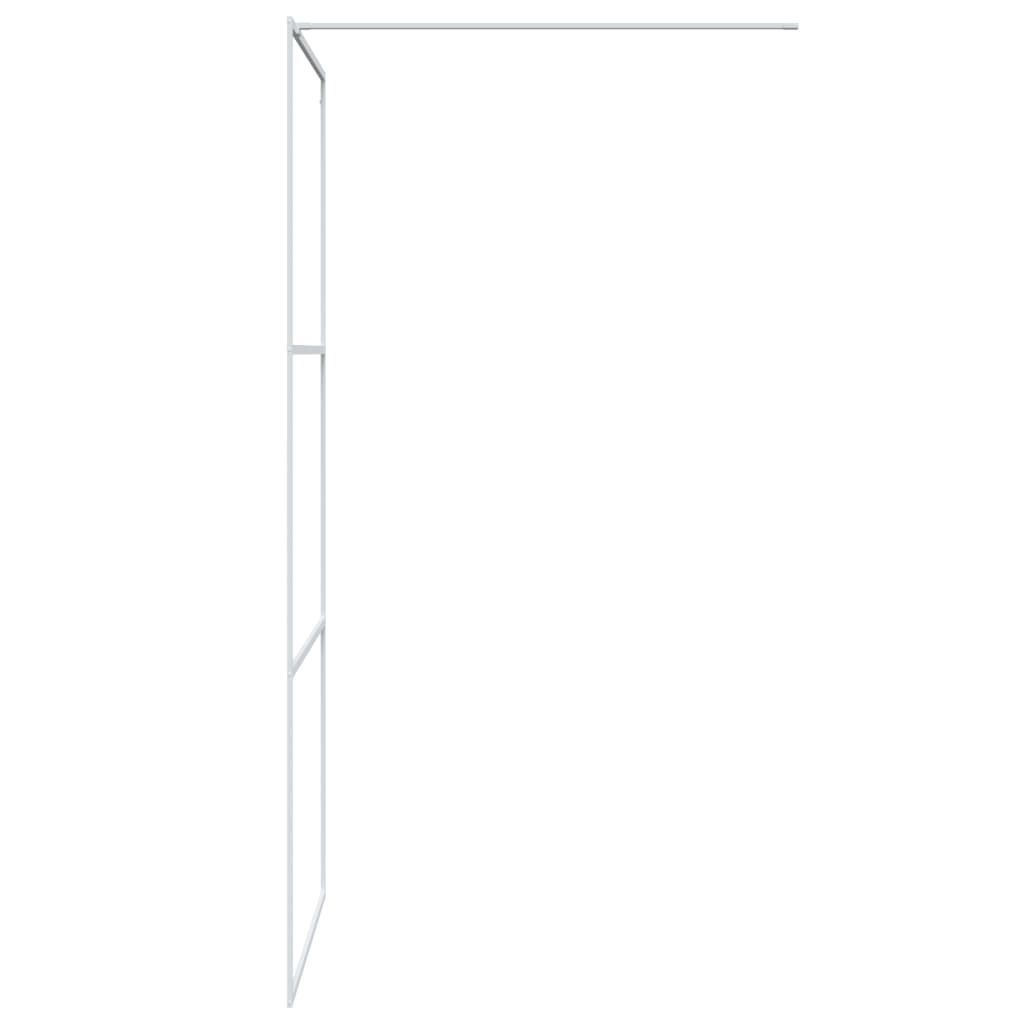 fehér átlátszó ESG üveg zuhanyfal 90 x 195 cm