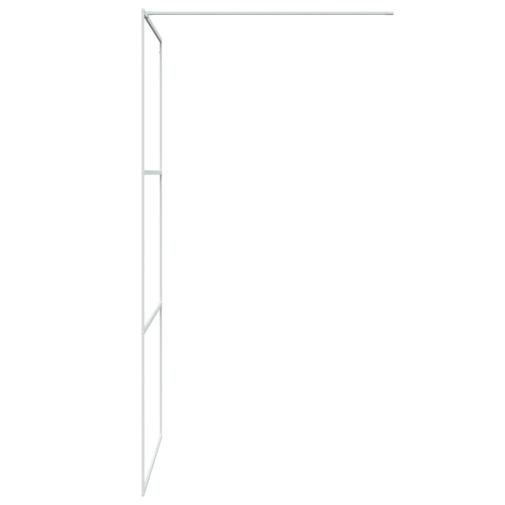 fehér átlátszó ESG üveg zuhanyfal 100 x 195 cm