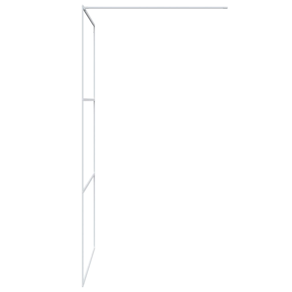 fehér átlátszó ESG üveg zuhanyfal 115 x 195 cm
