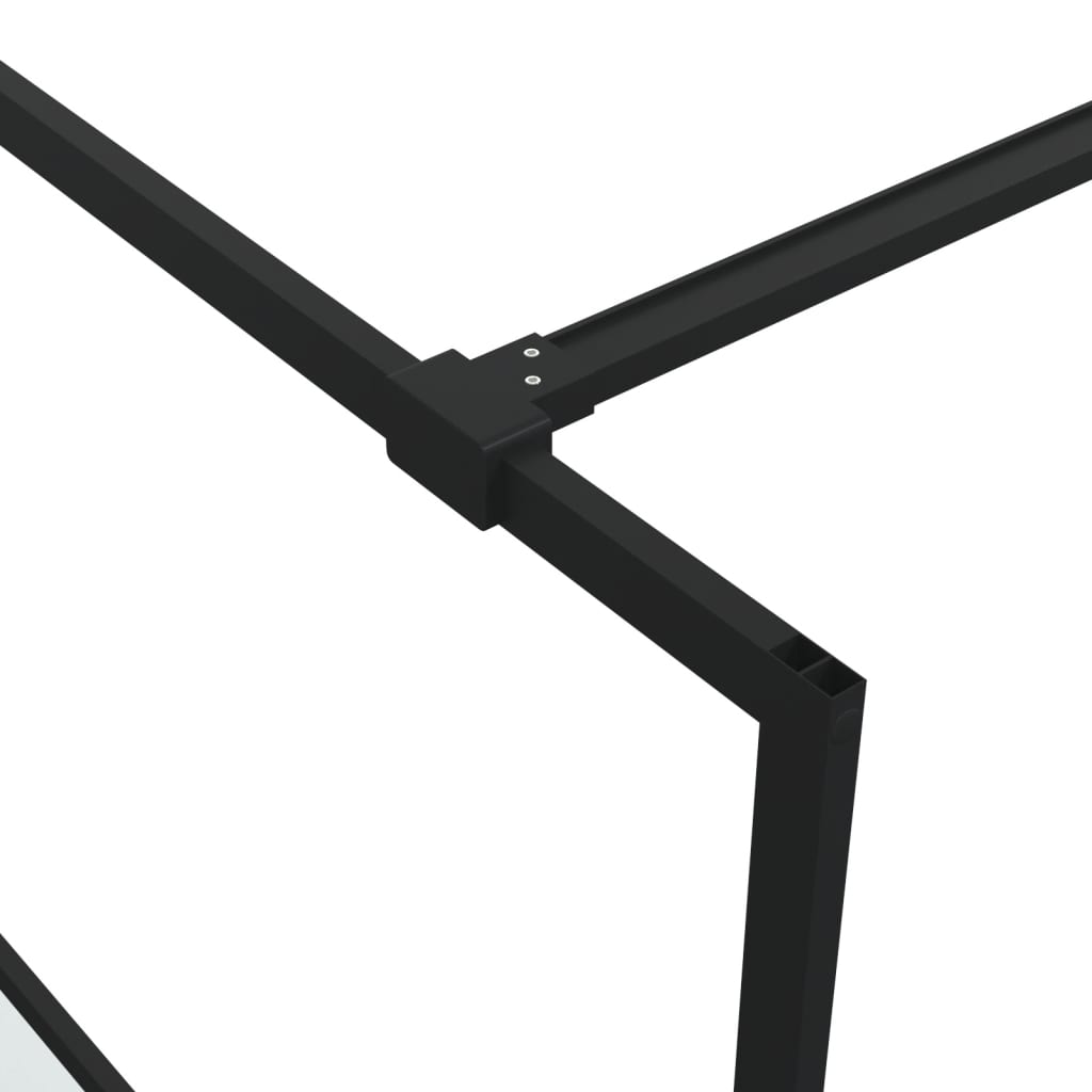 fekete selyemmatt ESG üveg zuhanyfal 80 x 195 cm
