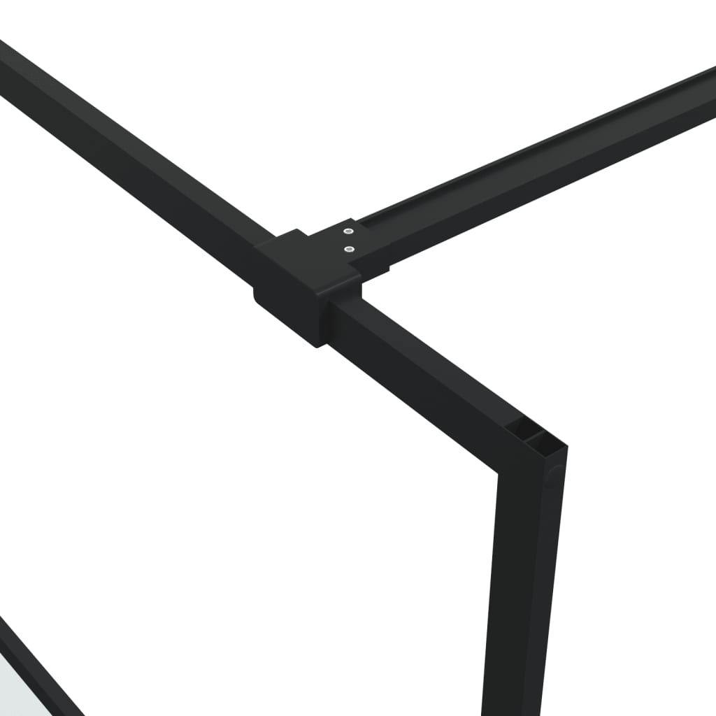 fekete selyemmatt ESG üveg zuhanyfal 90 x 195 cm