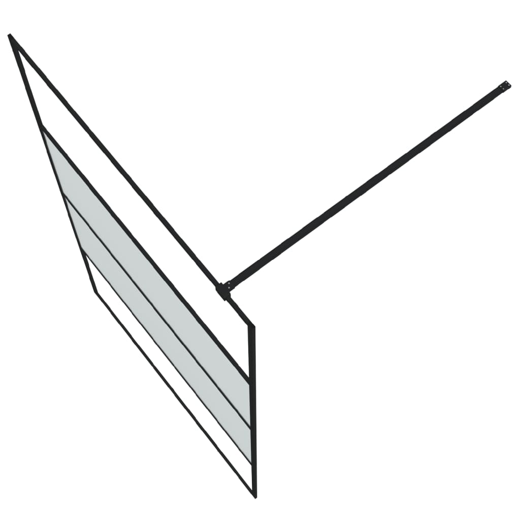 fekete selyemmatt ESG üveg zuhanyfal 115 x 195 cm