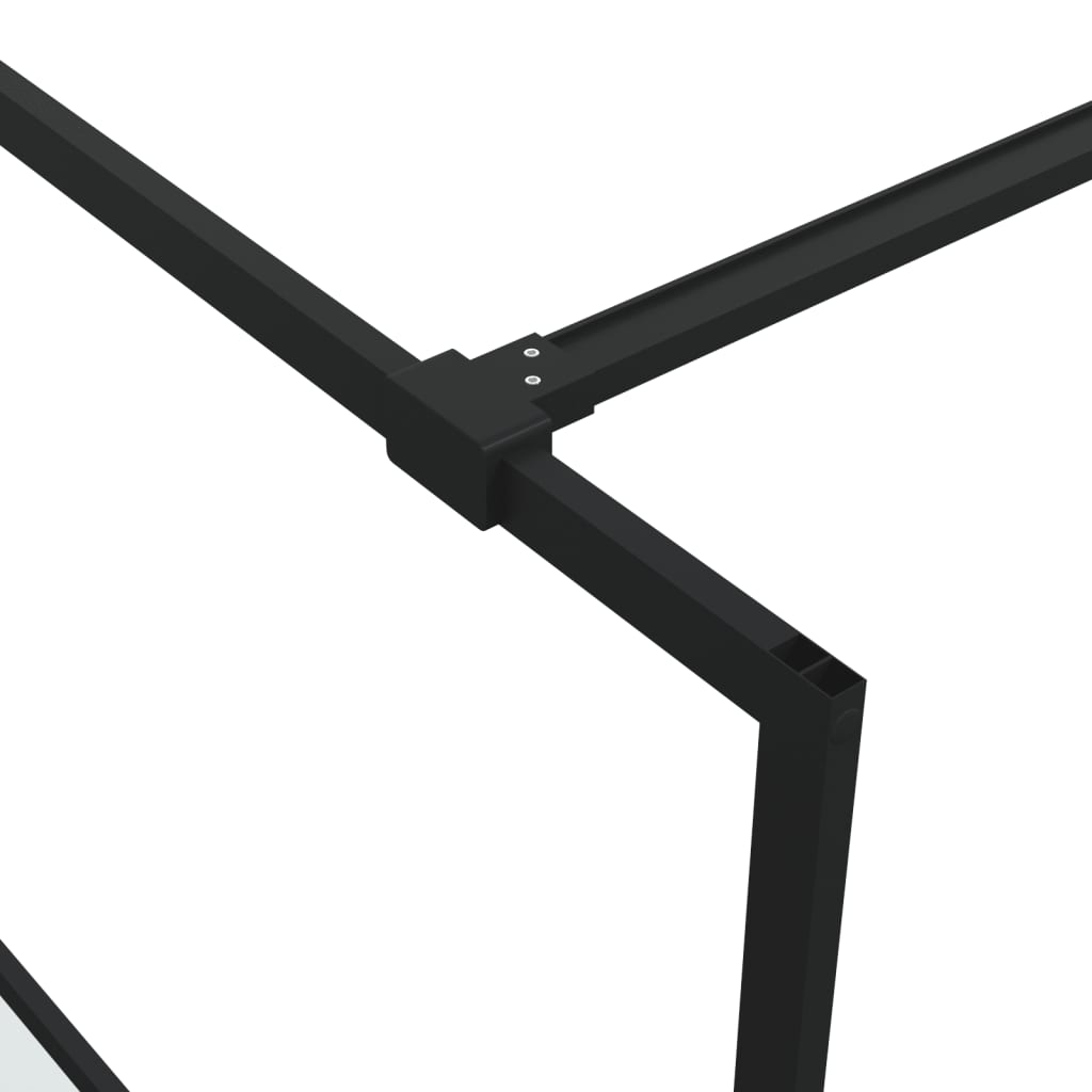 fekete selyemmatt ESG üveg zuhanyfal 115 x 195 cm