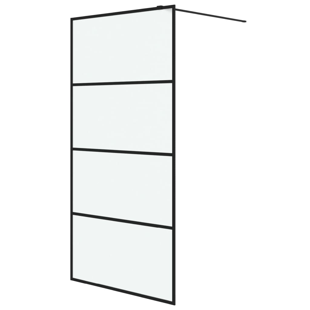 fekete ESG tejüveg zuhanyfal 100 x 195 cm