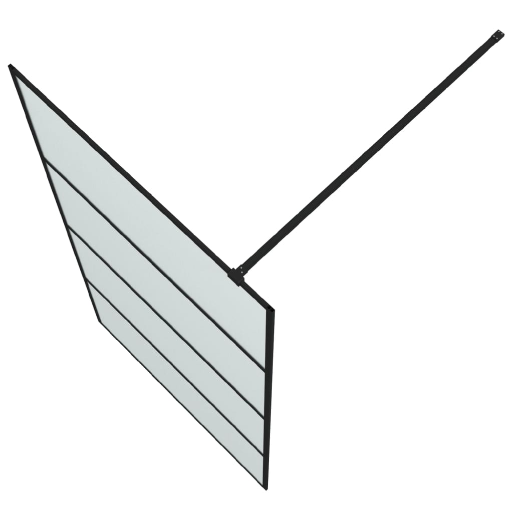 fekete ESG tejüveg zuhanyfal 100 x 195 cm