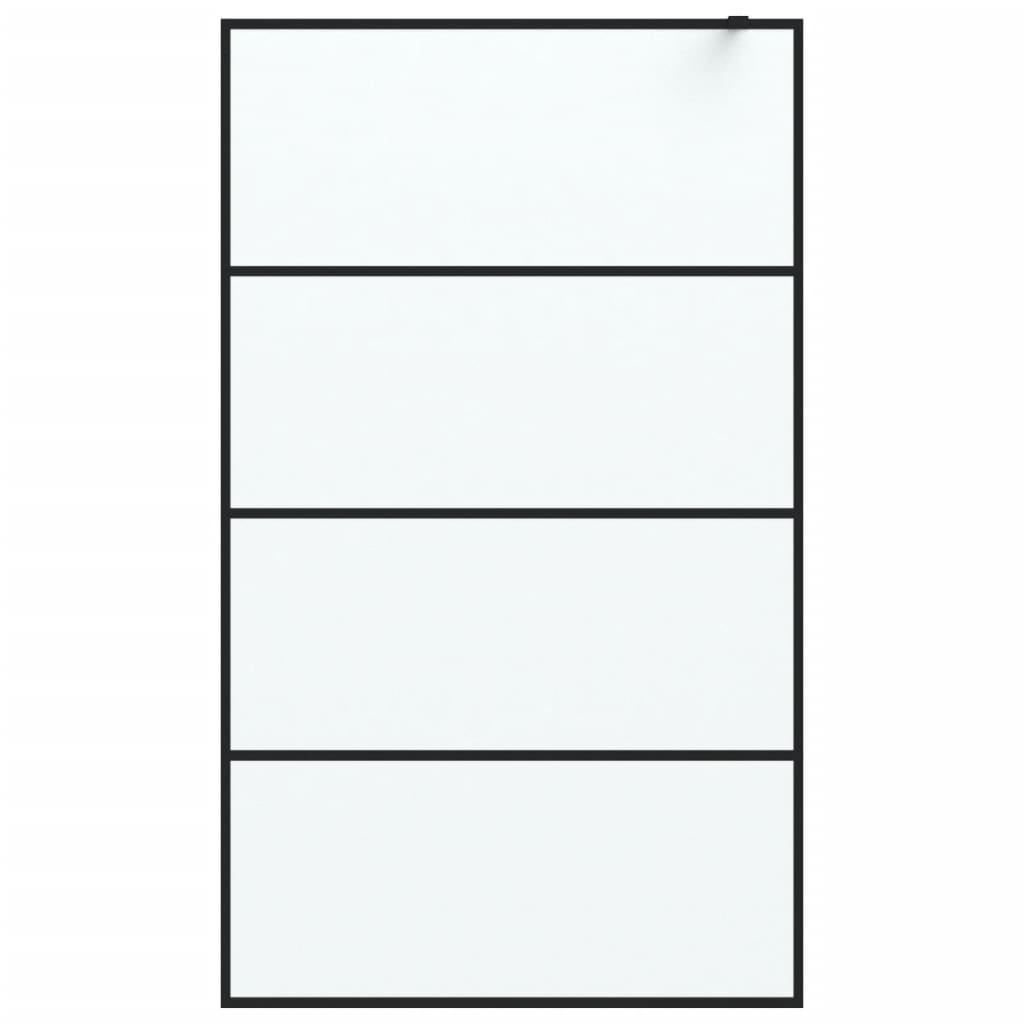 fekete ESG tejüveg zuhanyfal 115x195 cm