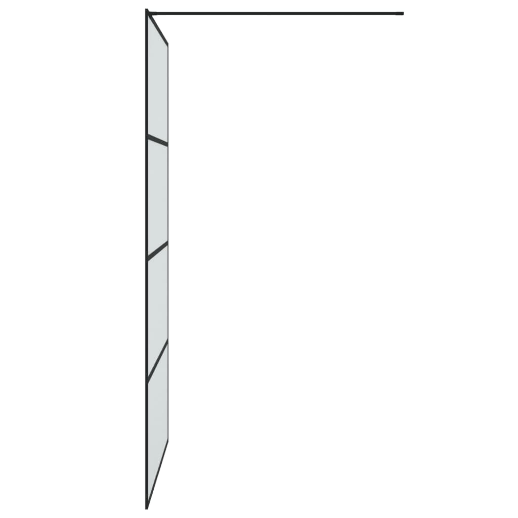 fekete ESG tejüveg zuhanyfal 115x195 cm