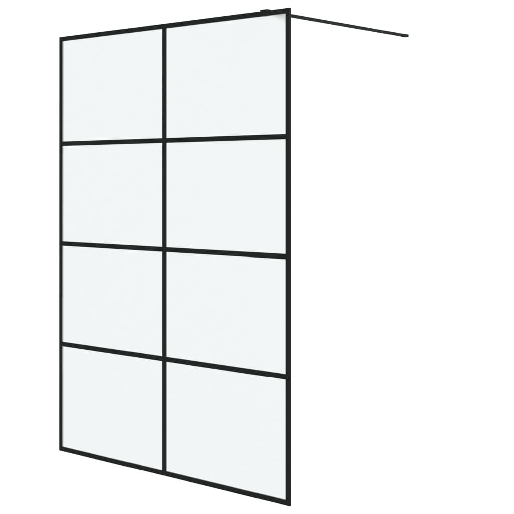 fekete ESG tejüveg zuhanyfal 140x195 cm
