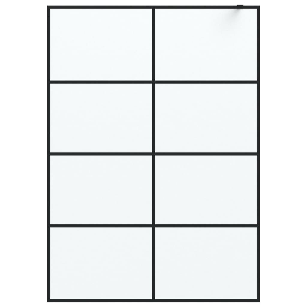 fekete ESG tejüveg zuhanyfal 140x195 cm