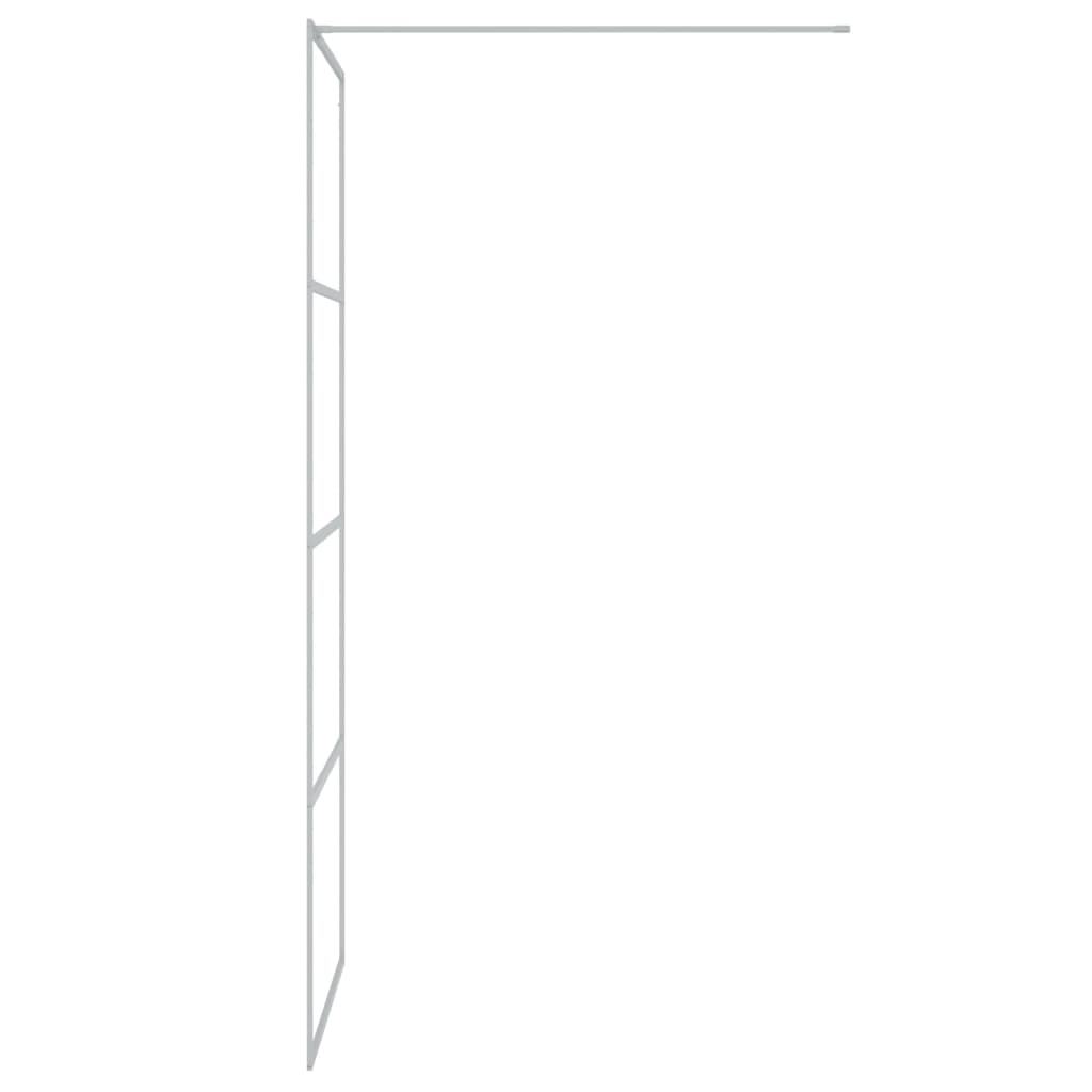 ezüstszínű átlátszó ESG üveg zuhanyfal 80 x 195 cm