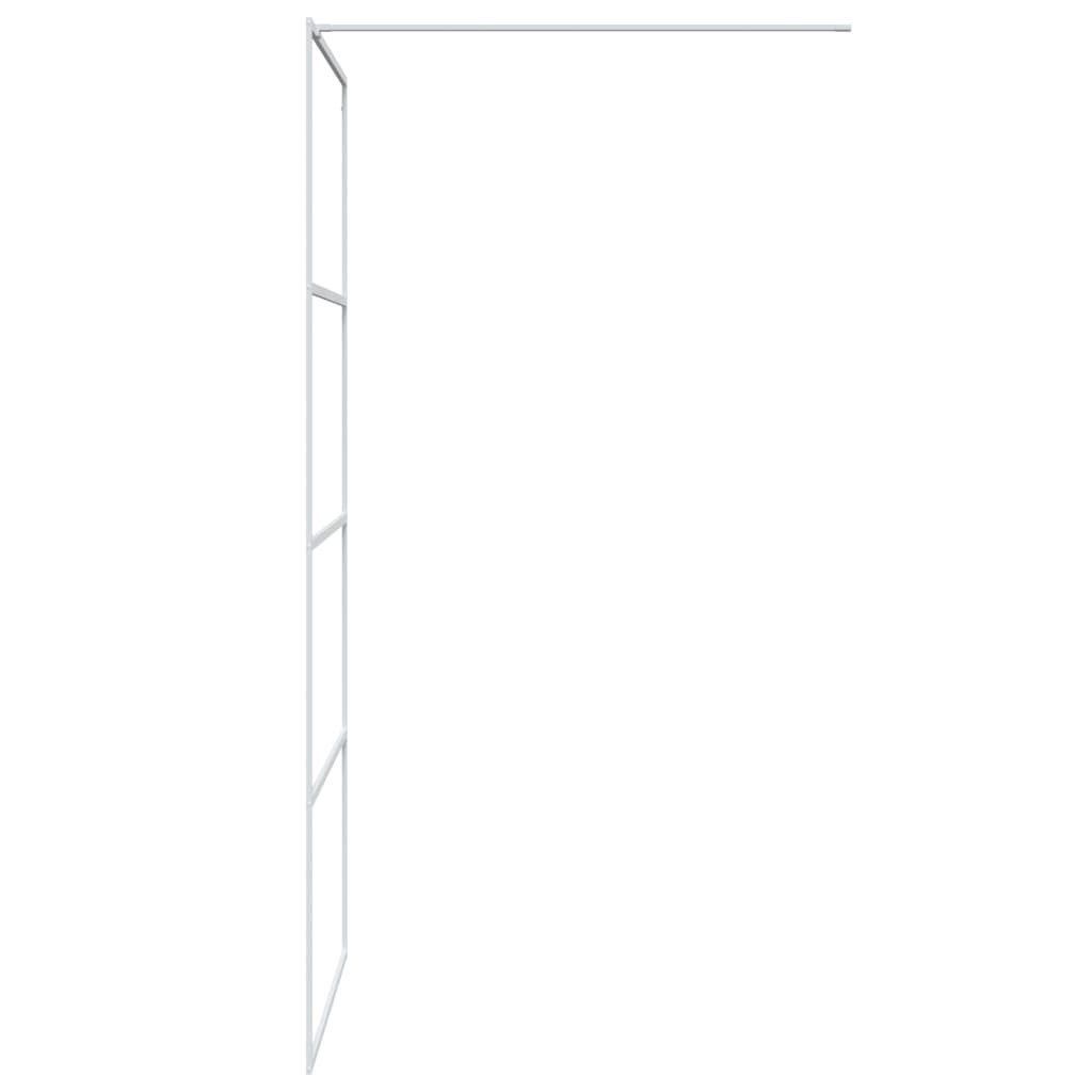 fehér átlátszó ESG üveg zuhanyfal 90 x 195 cm