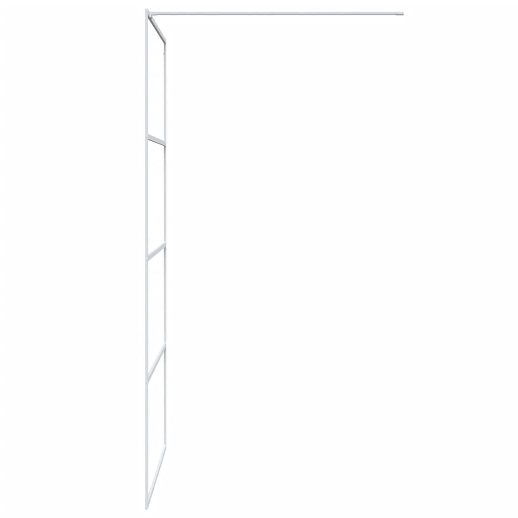 fehér átlátszó ESG üveg zuhanyfal 100 x 195 cm
