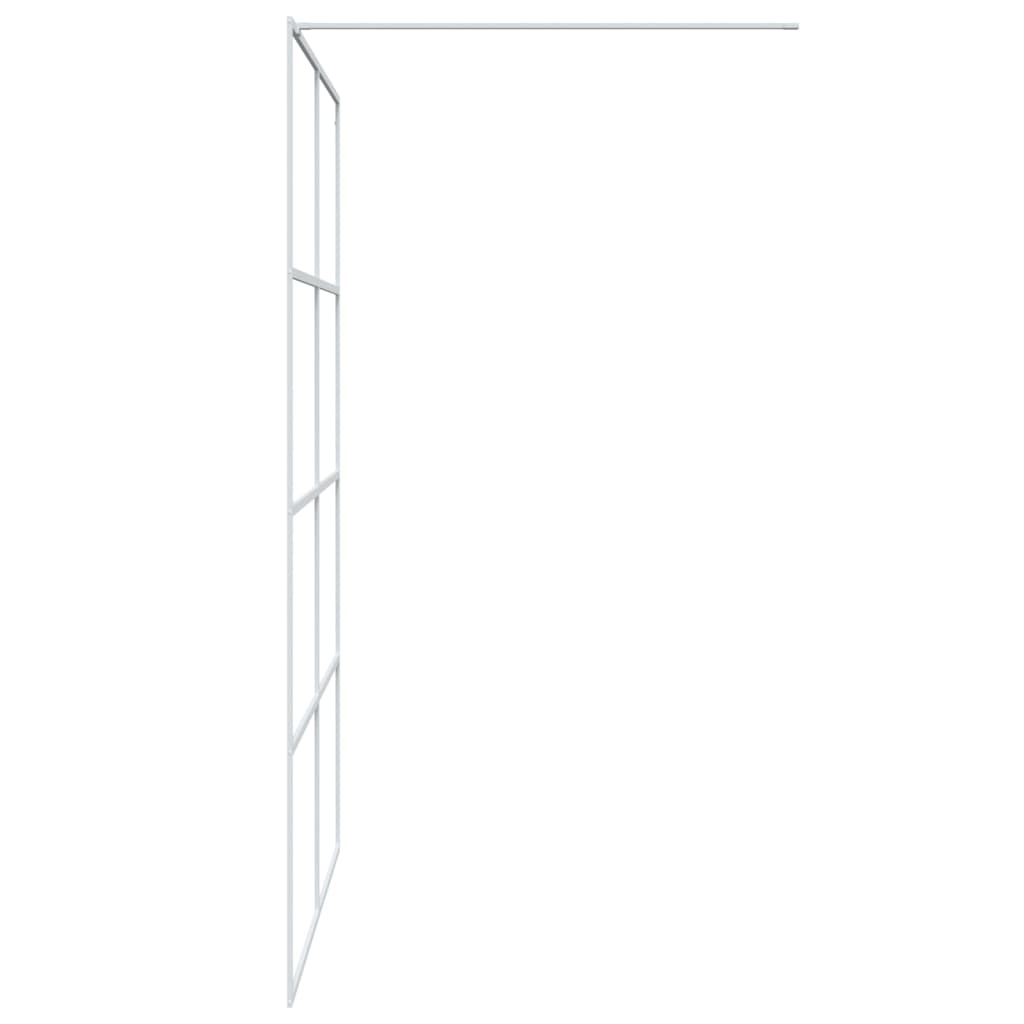 fehér átlátszó ESG üveg zuhanyfal 140 x 195 cm