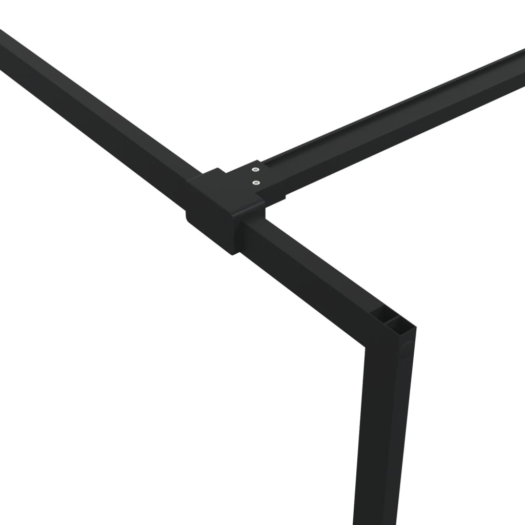 fekete átlátszó ESG üveg zuhanyfal 80x195 cm