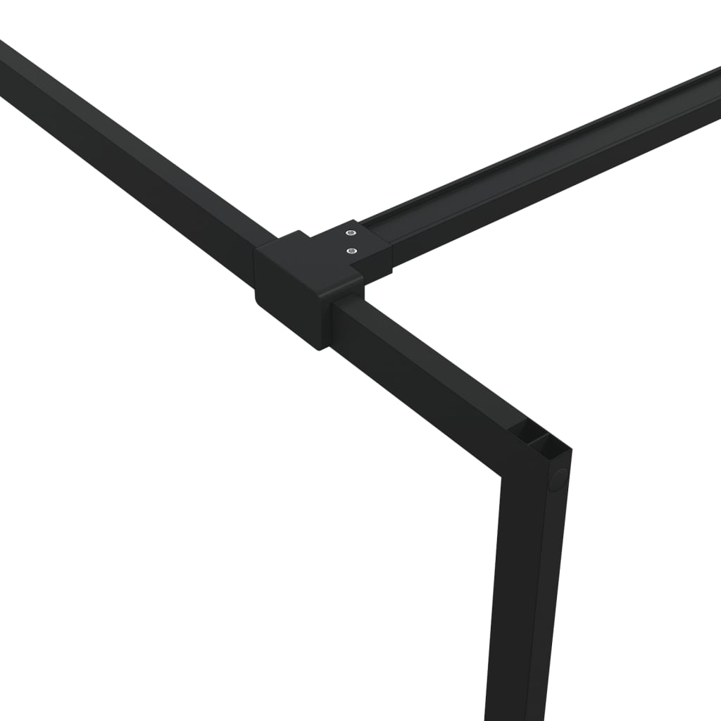 fekete átlátszó ESG üveg zuhanyfal 90x195 cm