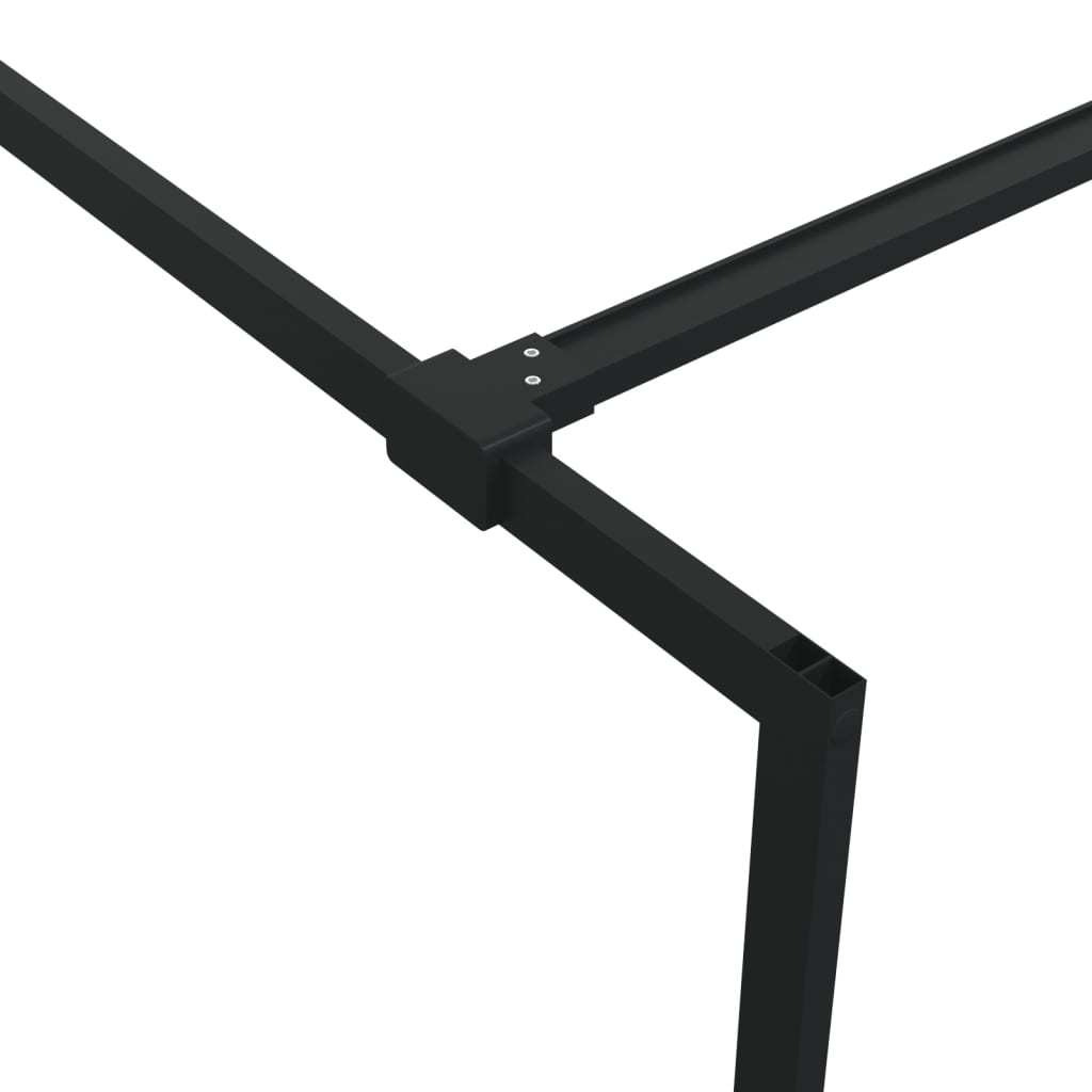 fekete átlátszó ESG üveg zuhanyfal 100 x 195 cm