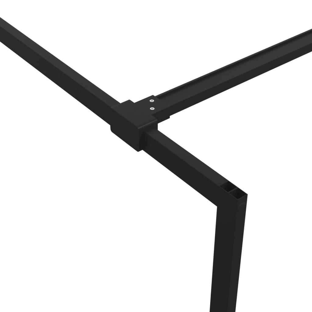 fekete átlátszó ESG üveg zuhanyfal 115 x 195 cm