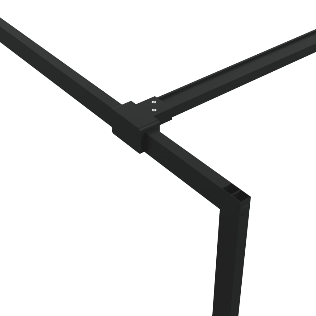 fekete átlátszó ESG üveg zuhanyfal 140 x 195 cm