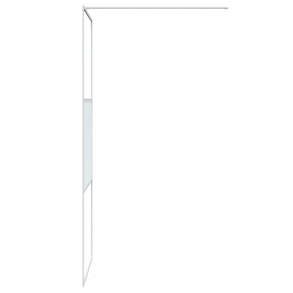 fehér átlátszó ESG üveg zuhanyfal 80x195 cm