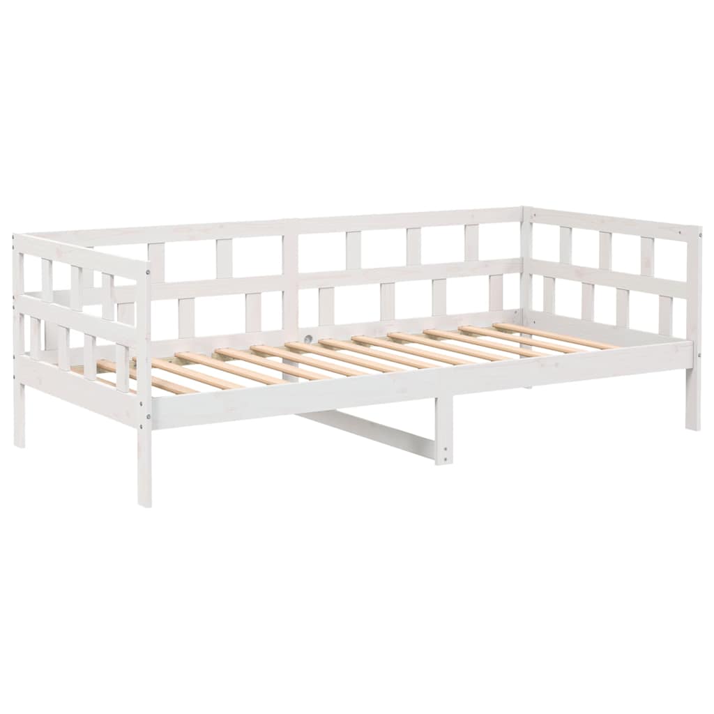 fehér tömör fenyőfa kanapéágy 80x200 cm