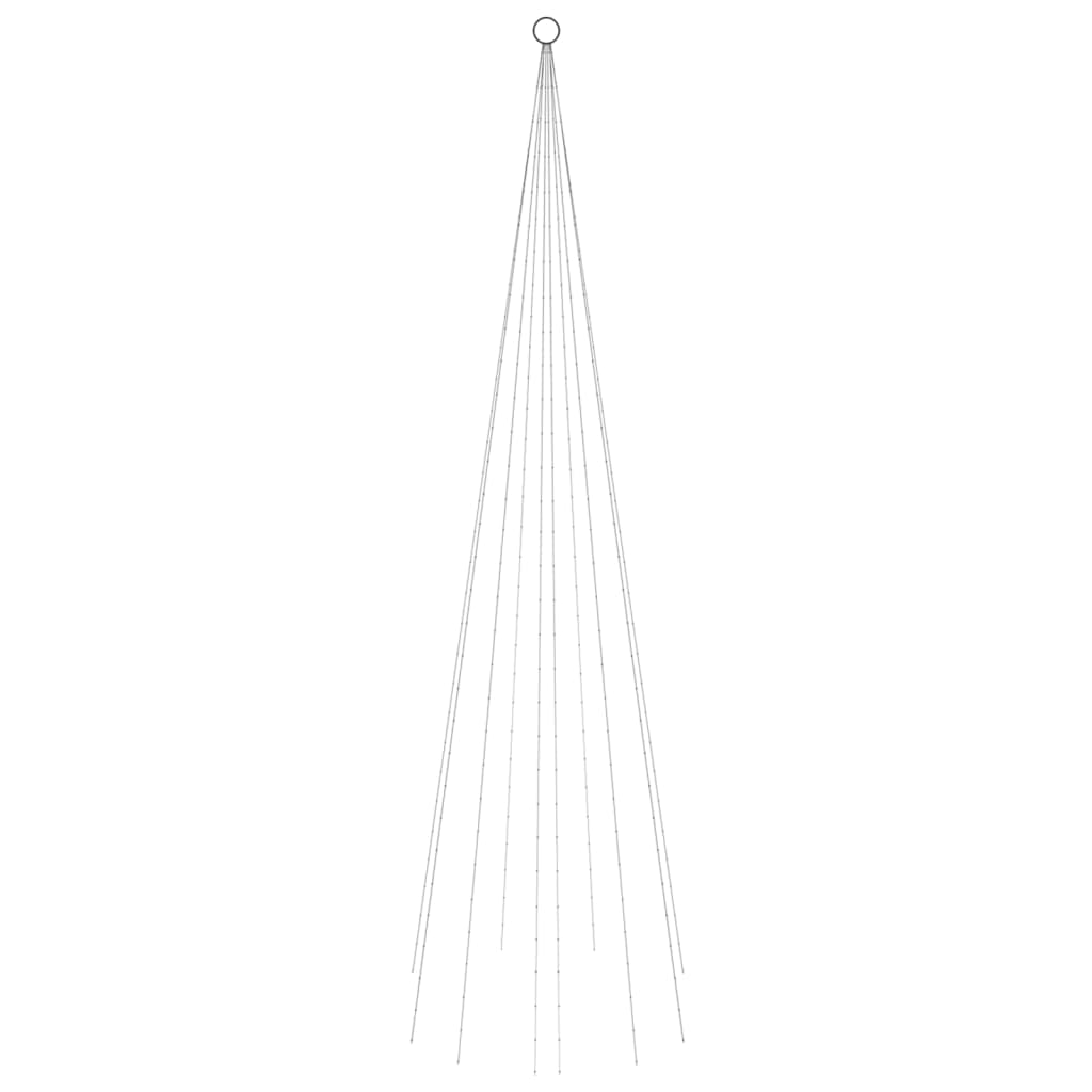 karácsonyfa zászlórúdon 310 kék LED-del 300 cm