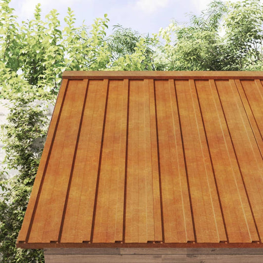 12 db rozsda színű corten acél tetőpanel 60 x 44 cm