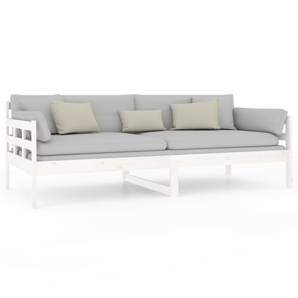 fehér tömör fenyőfa kanapéágy 90 x 200 cm