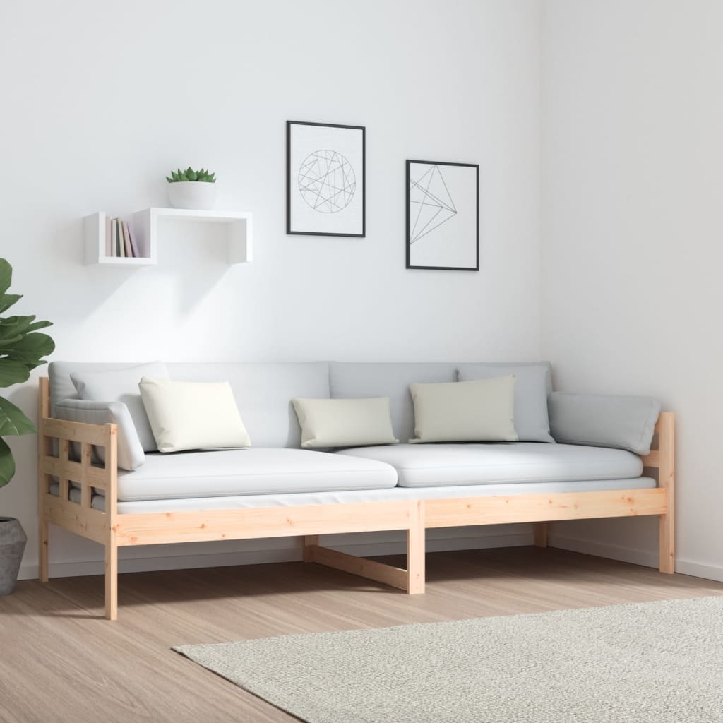 tömör fenyőfa kanapéágy 80x200 cm