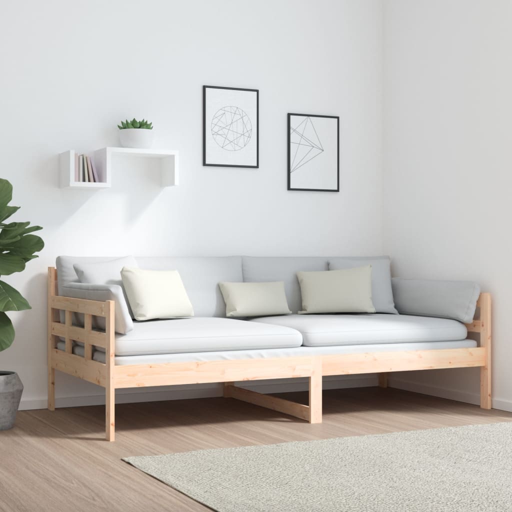 tömör fenyőfa kanapéágy 90 x 190 cm