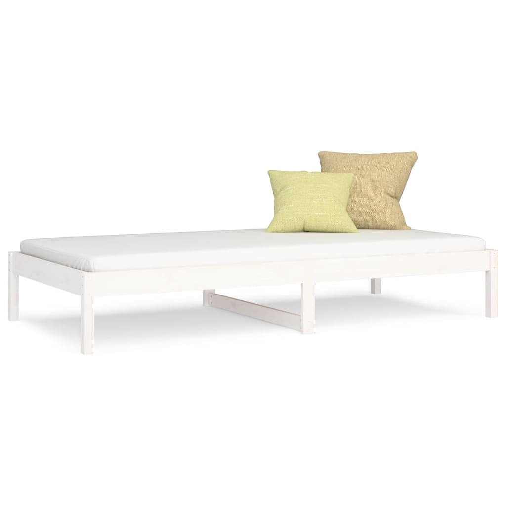 fehér tömör fenyőfa kanapéágy matrac nélkül 80 x 200 cm