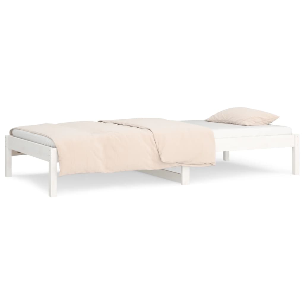 fehér tömör fenyőfa kanapéágy matrac nélkül 80 x 200 cm