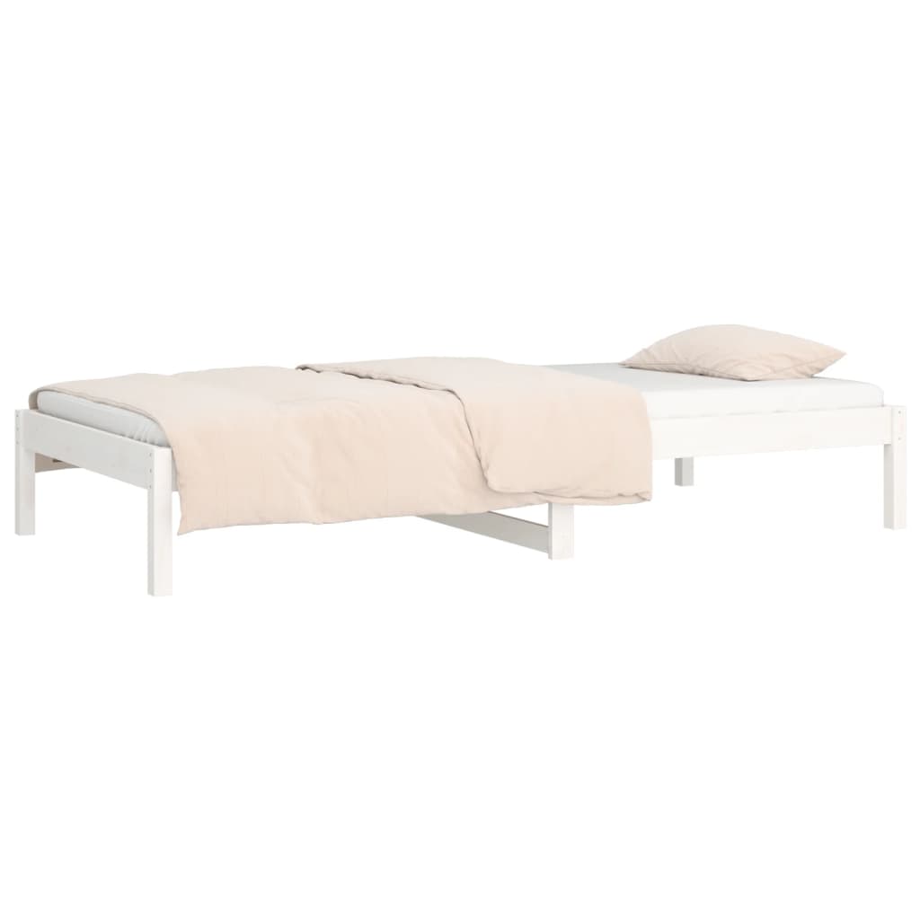 fehér tömör fenyőfa kanapéágy matrac nélkül 80 x 200 cm