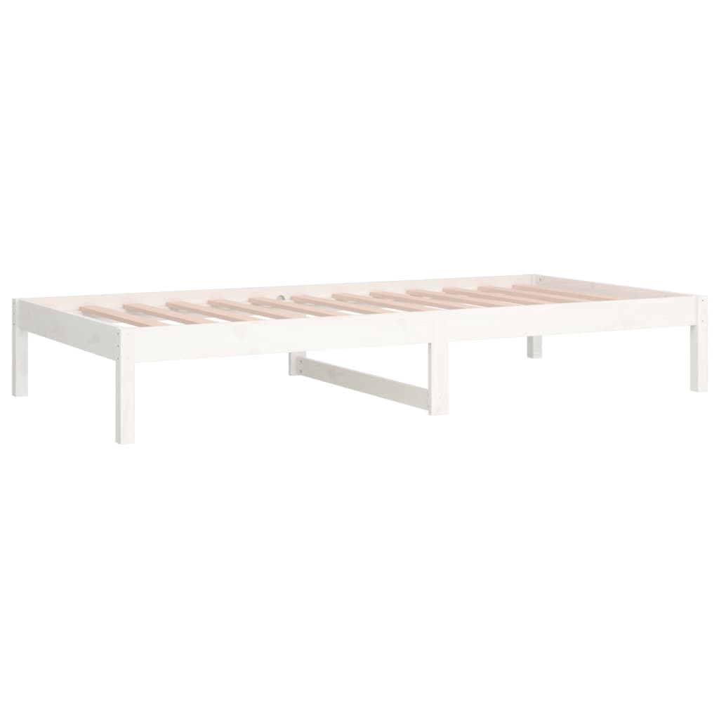 fehér tömör fenyőfa kanapéágy matrac nélkül 80 x 200 cm