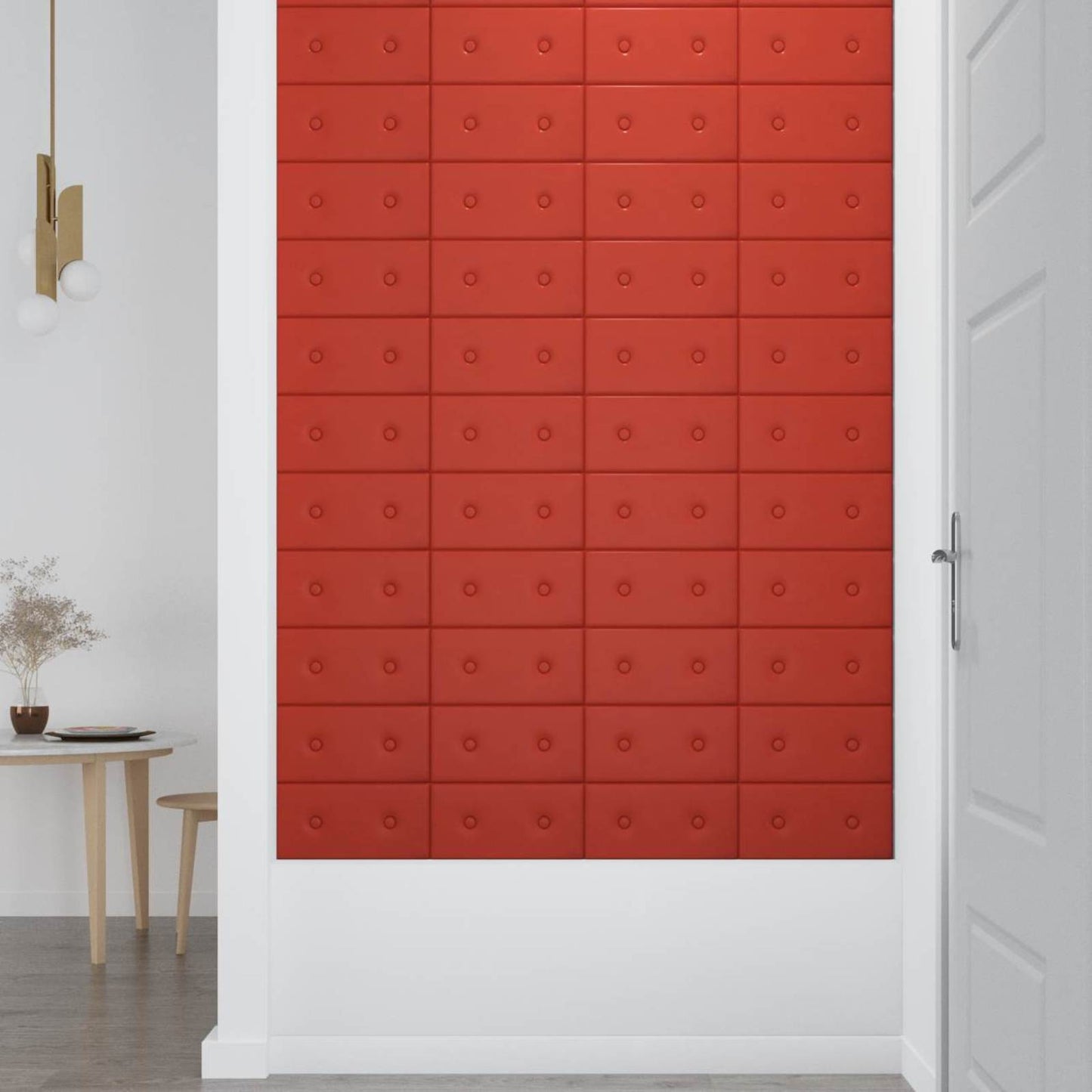 Fali Fejtámla 12 pcs Piros 30 x 15 cm Műbőr