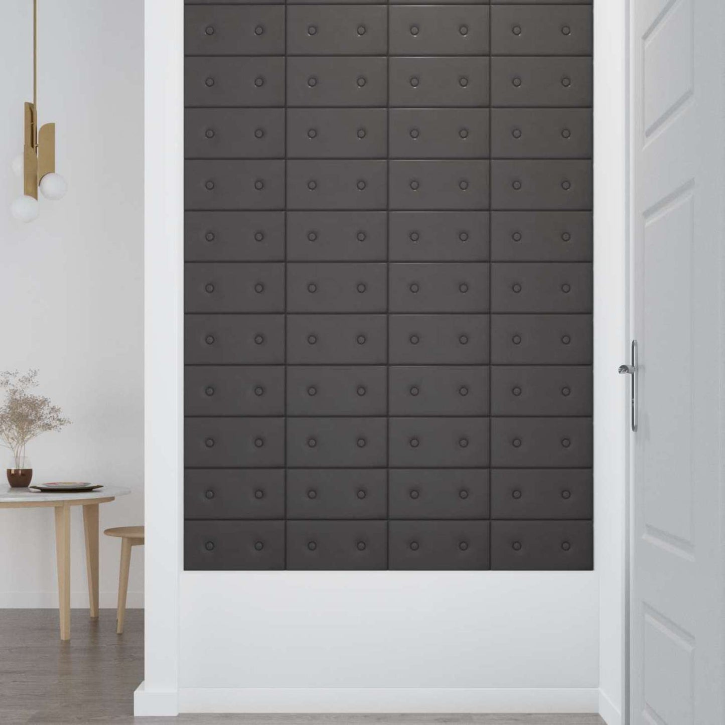 Fali Fejtámla 12 pcs Szürke 30 x 15 cm Műbőr