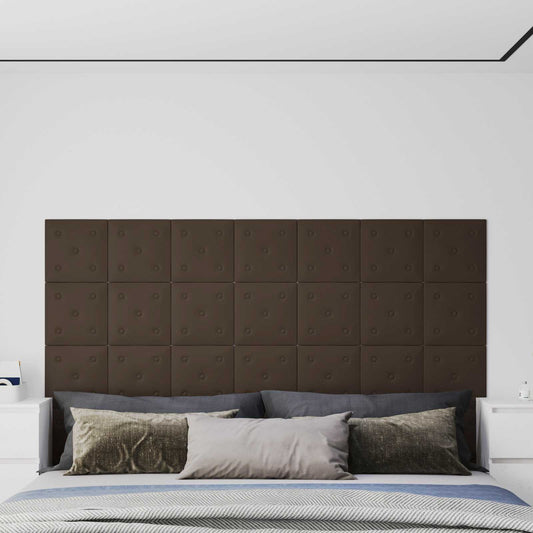 Fali Fejtámla 12 pcs Barna 30 x 30 cm Műbőr