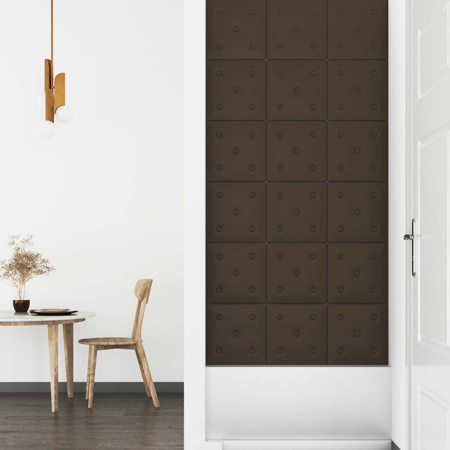 Fali Fejtámla 12 pcs Barna 30 x 30 cm Műbőr