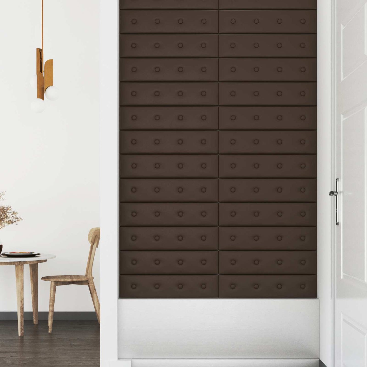 Fali Fejtámla 12 pcs Barna 60 x 15 cm Műbőr