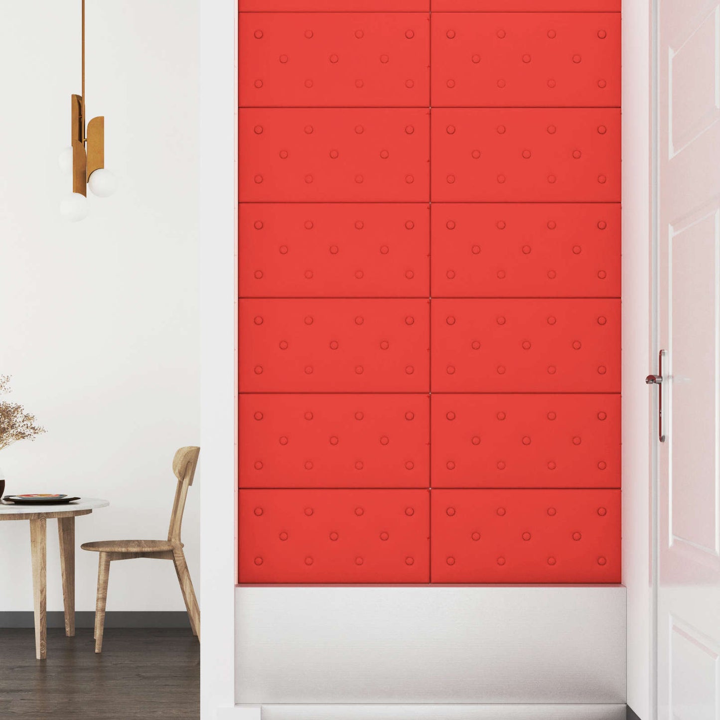 Fali Fejtámla 12 pcs Piros 60 x 30 cm Műbőr