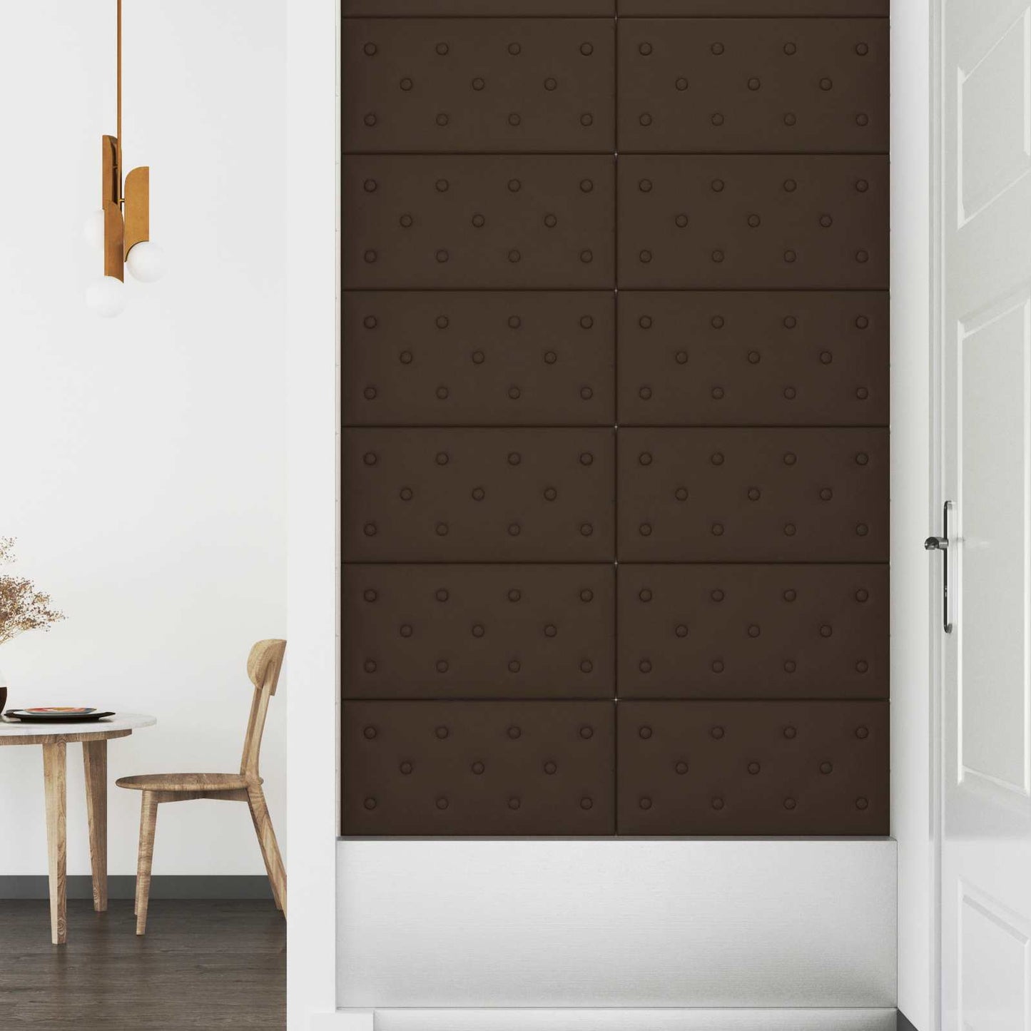 Fali Fejtámla 12 pcs Barna 60 x 30 cm Műbőr
