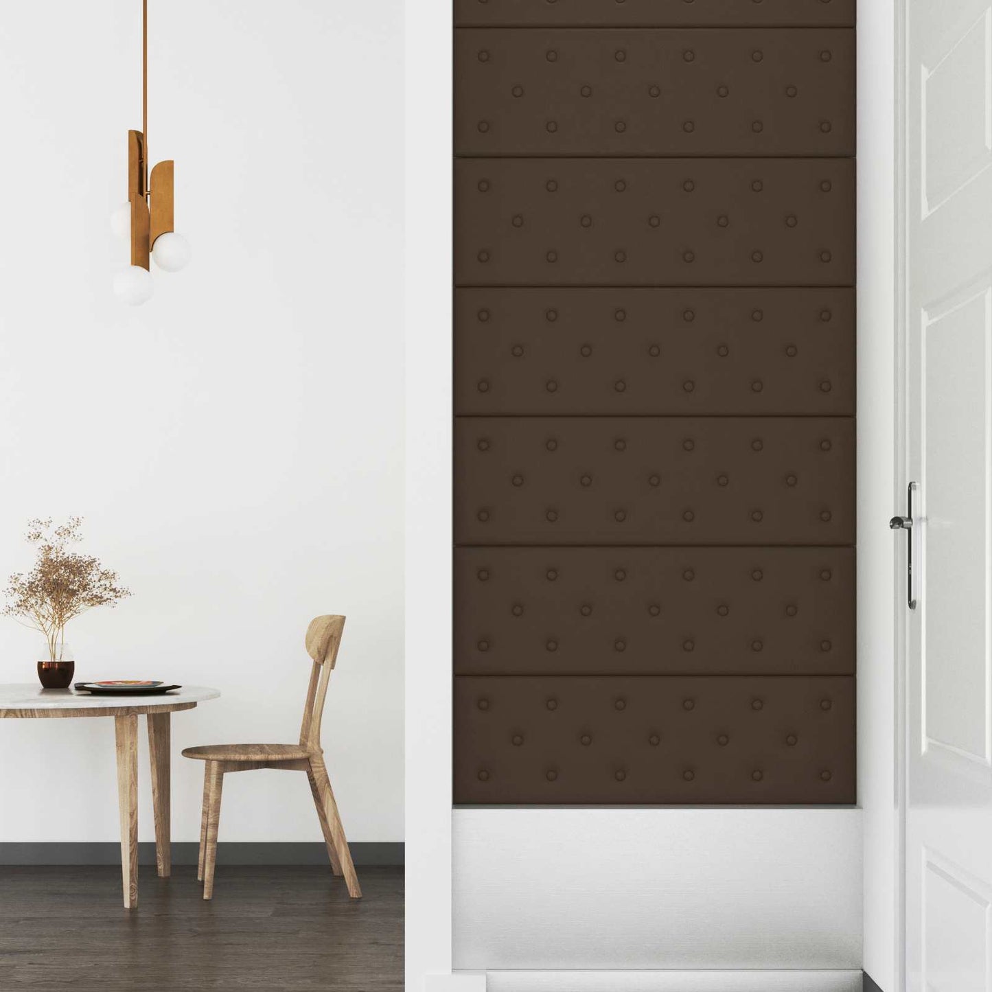 Fali Fejtámla 12 pcs Barna 90 x 30 cm Műbőr