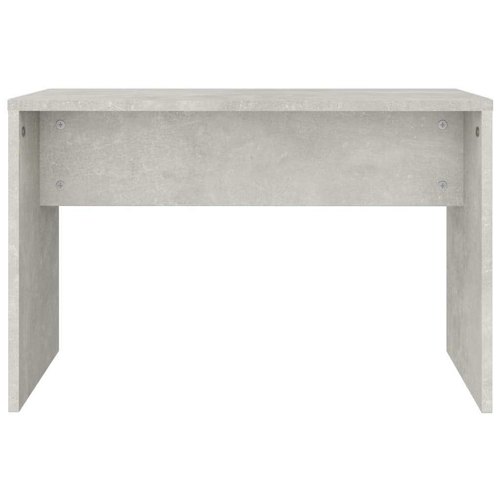 betonszürke szerelt fa fésülködőszék 70 x 35 x 45 cm