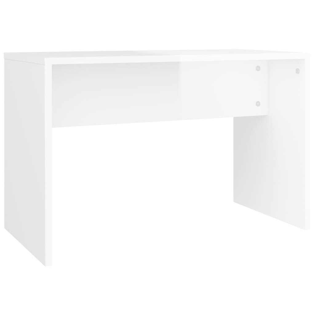 magasfényű fehér szerelt fa fésülködőszék 70 x 35 x 45 cm