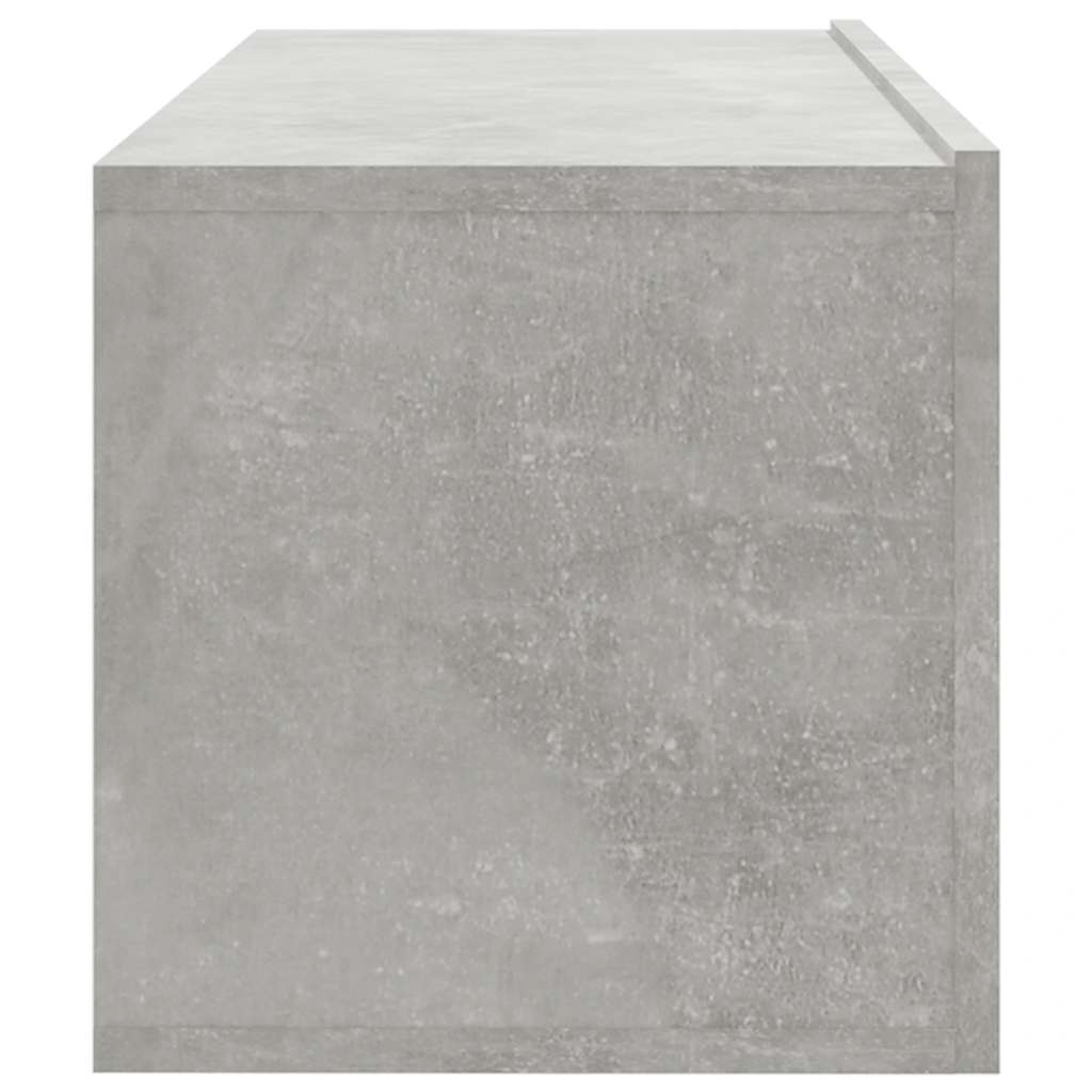2 db betonszürke szerelt fa fali TV-szekrény 100 x 30 x 30 cm