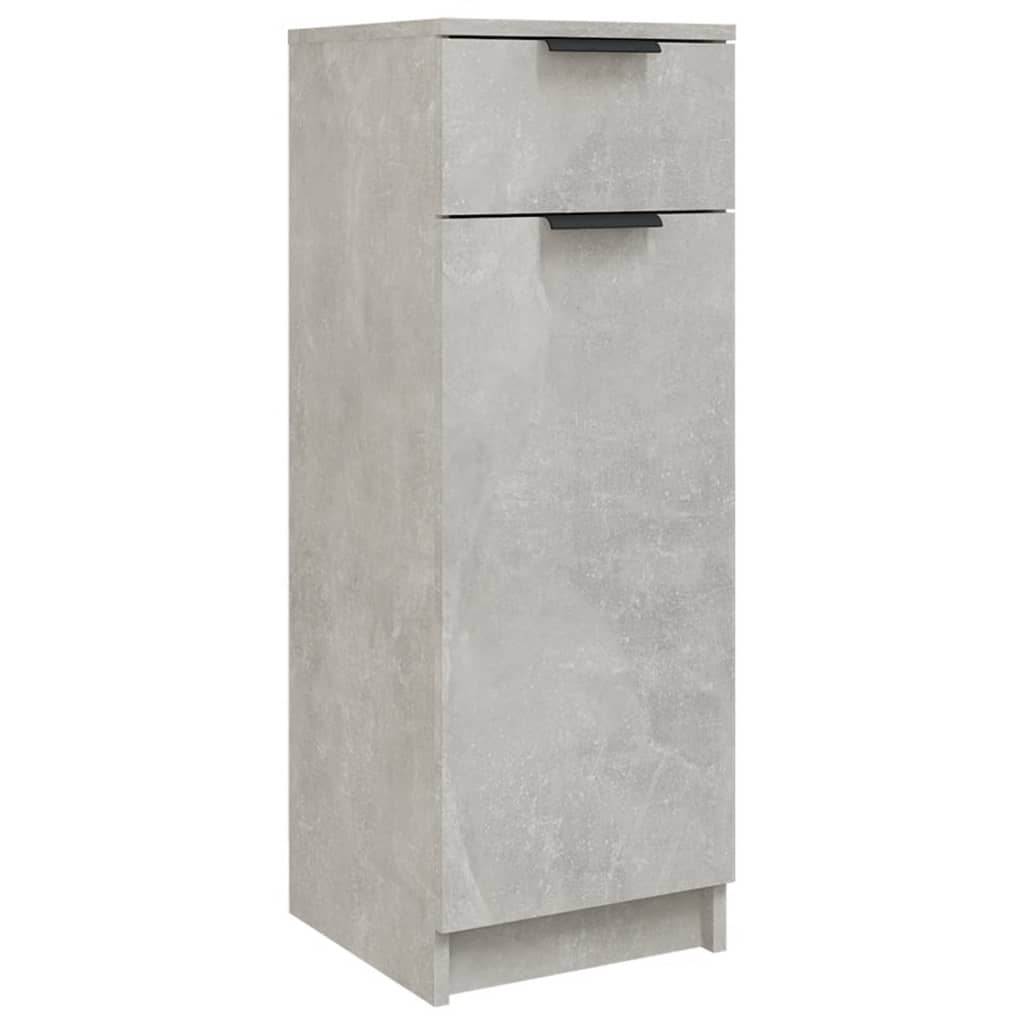 betonszürke szerelt fa fürdőszobaszekrény 32 x 34 x 90 cm