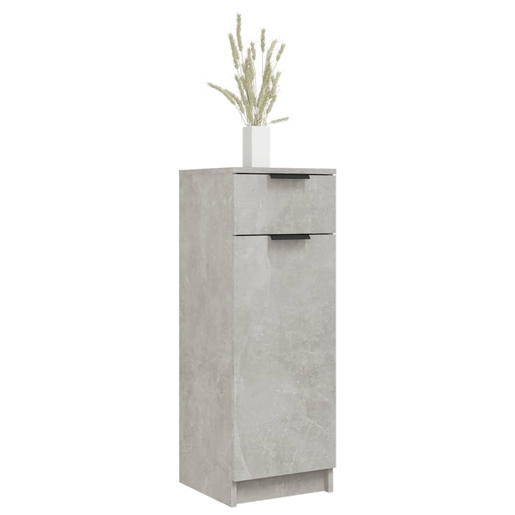 betonszürke szerelt fa fürdőszobaszekrény 32 x 34 x 90 cm