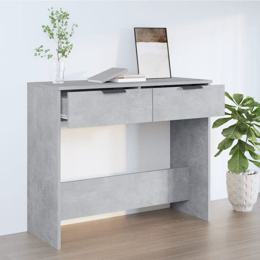 betonszürke szerelt fa tálalóasztal 90 x 36 x 75 cm